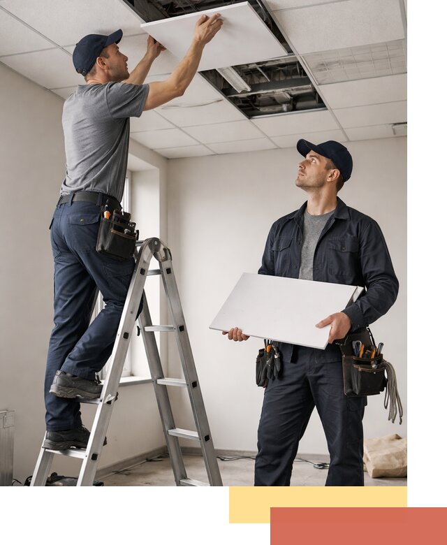 Обслуживание подвесного потолка в Усть-куте — ремонт и чистка