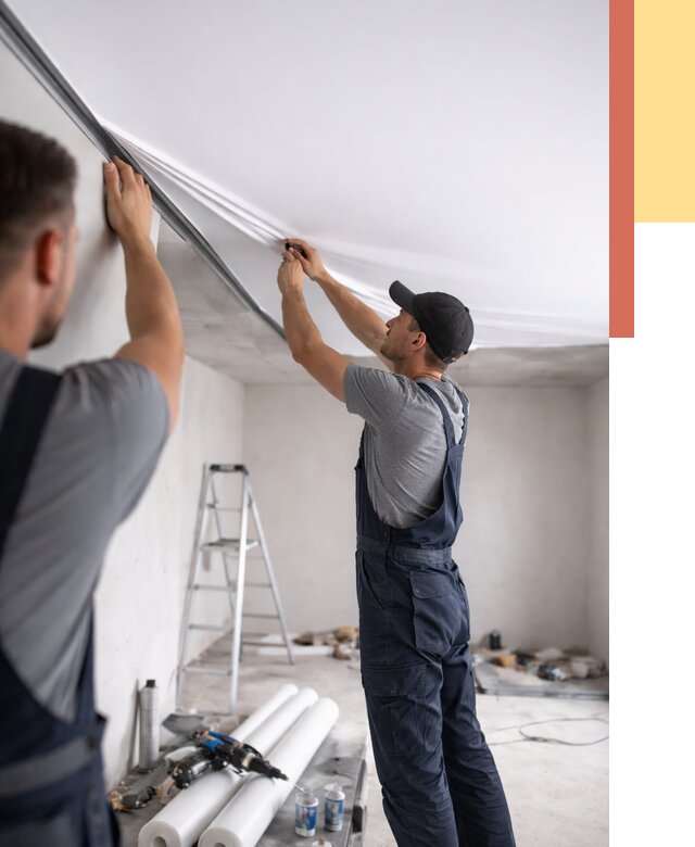 Монтаж матового натяжного потолка в Усть-куте от 4634 руб./м² — быстро и недорого | ОТДЕЛОЧНИК-Утк