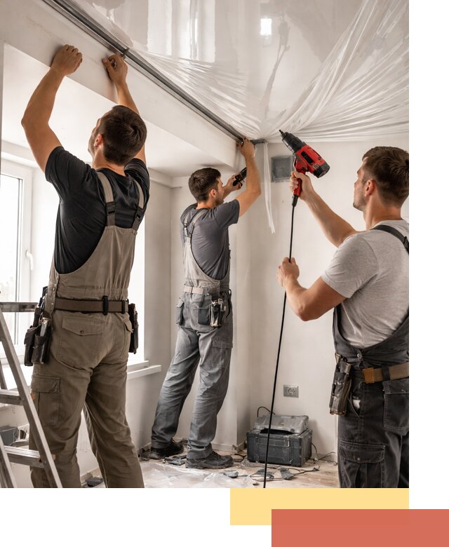 Монтаж глянцевого натяжного потолка в Усть-куте быстро и качественно