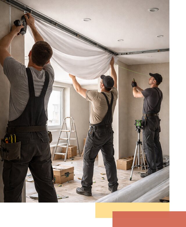 Монтаж парящего натяжного потолка под ключ в Усть-куте