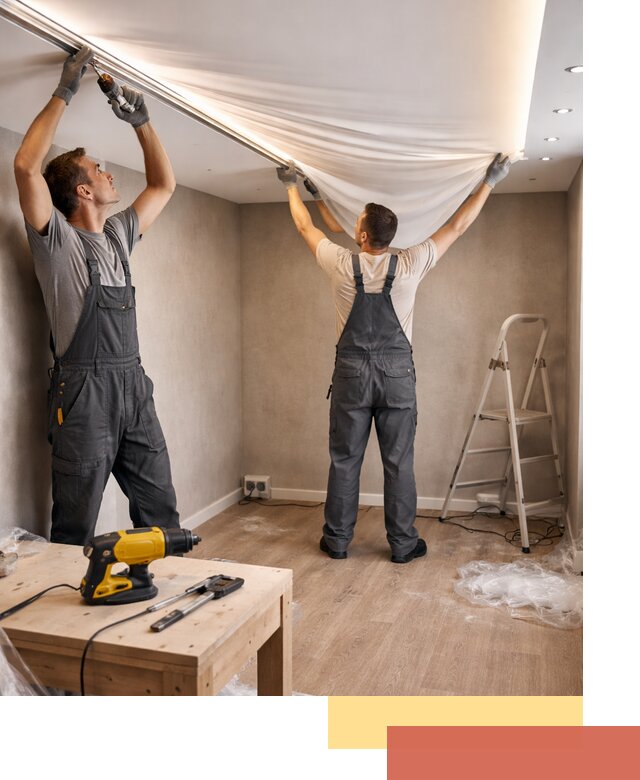 Монтаж натяжного потолка с подсветкой в Усть-куте цена и сроки