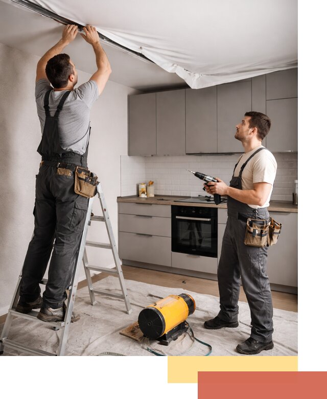 Монтаж натяжного потолка на кухне в Усть-куте