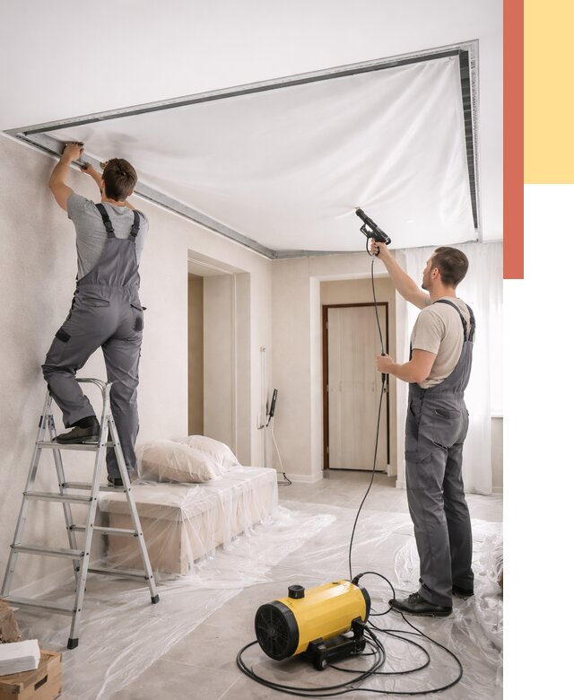 Монтаж натяжного потолка в прихожей в Усть-куте от 2729 руб. под ключ | ОТДЕЛОЧНИК-Утк