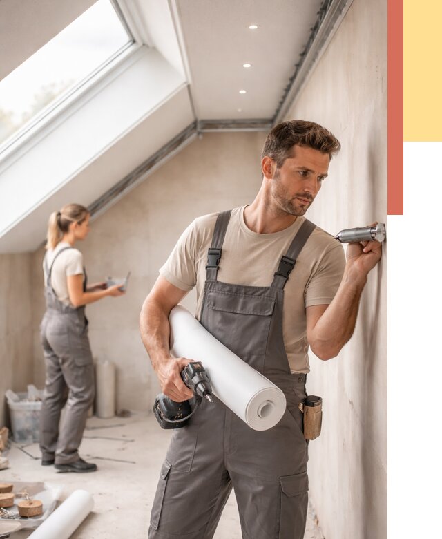 Монтаж натяжного потолка на мансарде в Усть-куте от 3604 руб. | ОТДЕЛОЧНИК-Утк