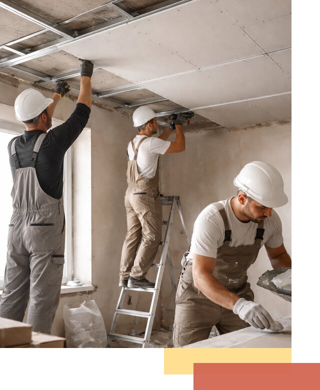 Одноуровневый потолок из гипсокартона в Усть-куте — монтаж и отделка