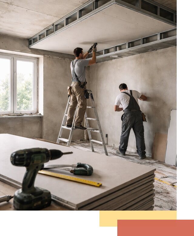 Двухуровневый потолок из гипсокартона в Усть-куте