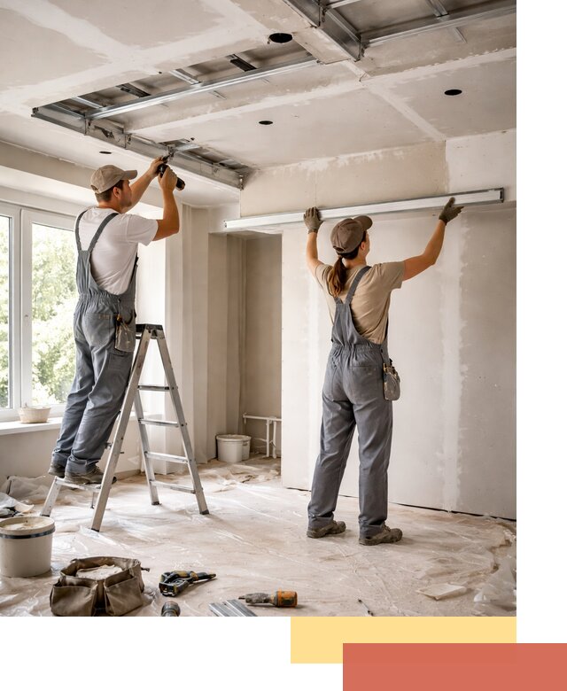 Монтаж многоуровневого потолка из гипсокартона в Усть-куте