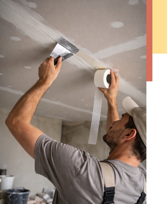 Обработка швов потолка ГКЛ в Усть-куте от 7723 руб. под ключ | ОТДЕЛОЧНИК-Утк
