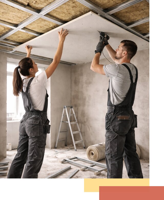 Звукоизоляция потолка из ГКЛ в Усть-куте профессионально и надежно