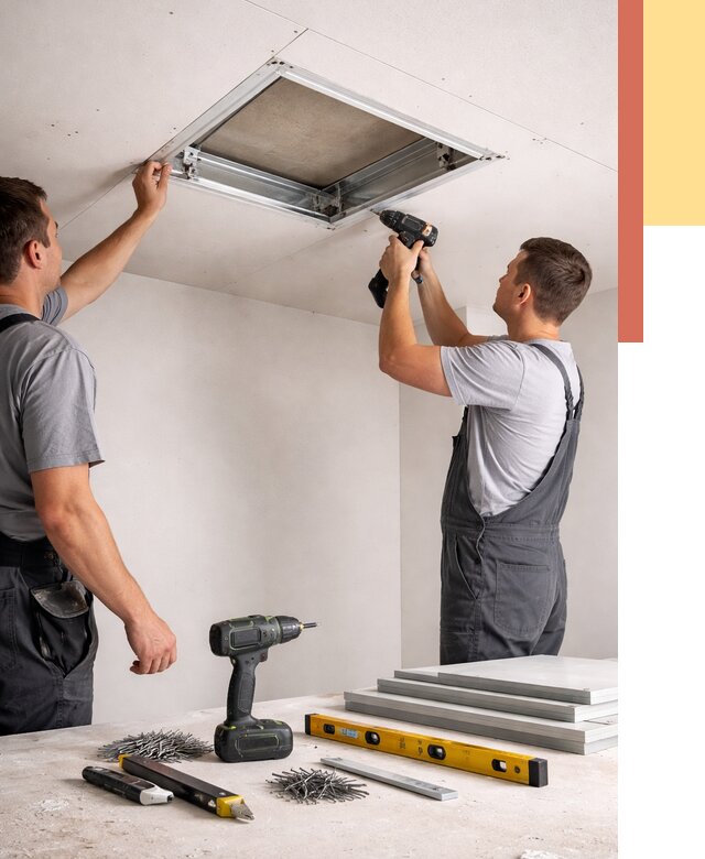 Установка люка в потолок ГКЛ в Усть-куте от 2574 руб. под ключ | ОТДЕЛОЧНИК-Утк