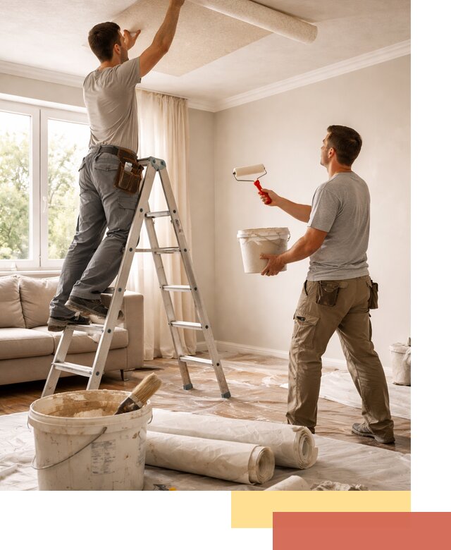 Поклейка обоев на потолок в Усть-куте — качественно и быстро