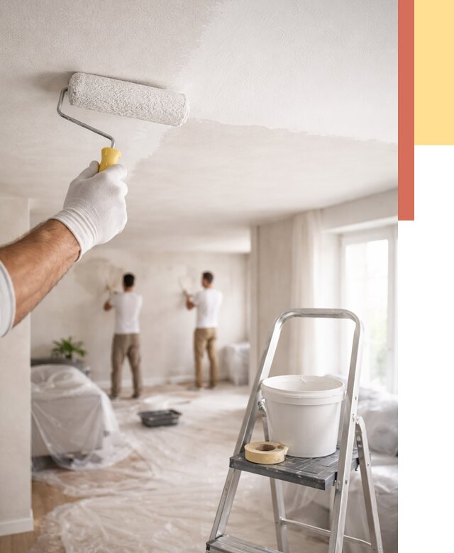 Покраска потолка акриловой краской в Усть-куте от 2574 руб. | ОТДЕЛОЧНИК-Утк