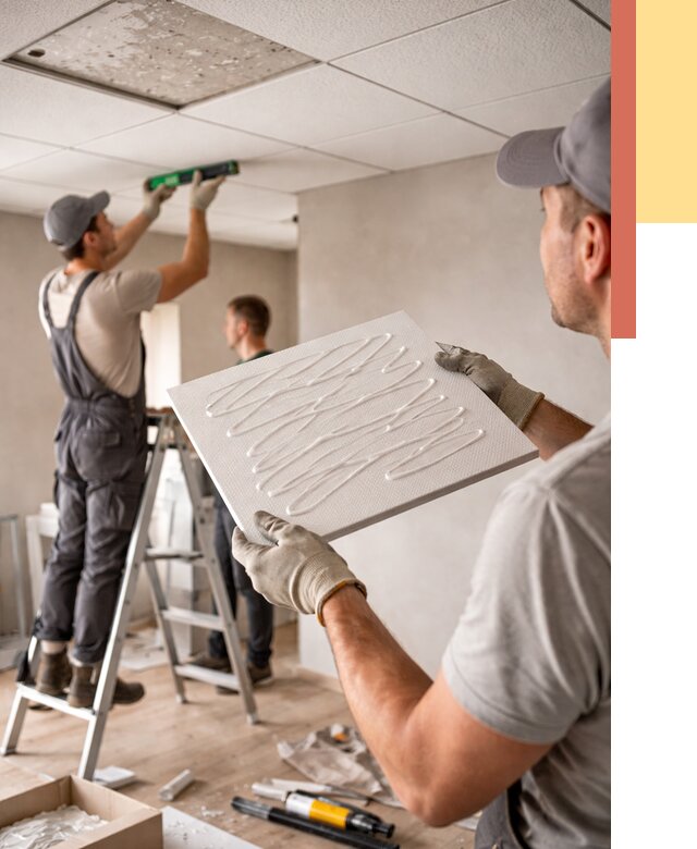 Монтаж потолочной плитки в Усть-куте от 4634 руб. — быстро и недорого | ОТДЕЛОЧНИК-Утк