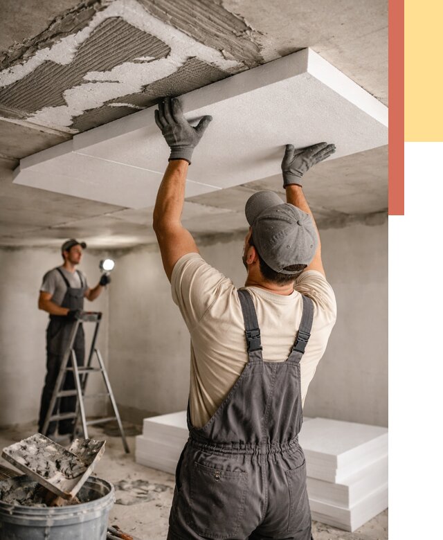 Утепление потолка пенопластом в Усть-куте от 4634 руб/м2 — недорого и быстро | ОТДЕЛОЧНИК-Утк