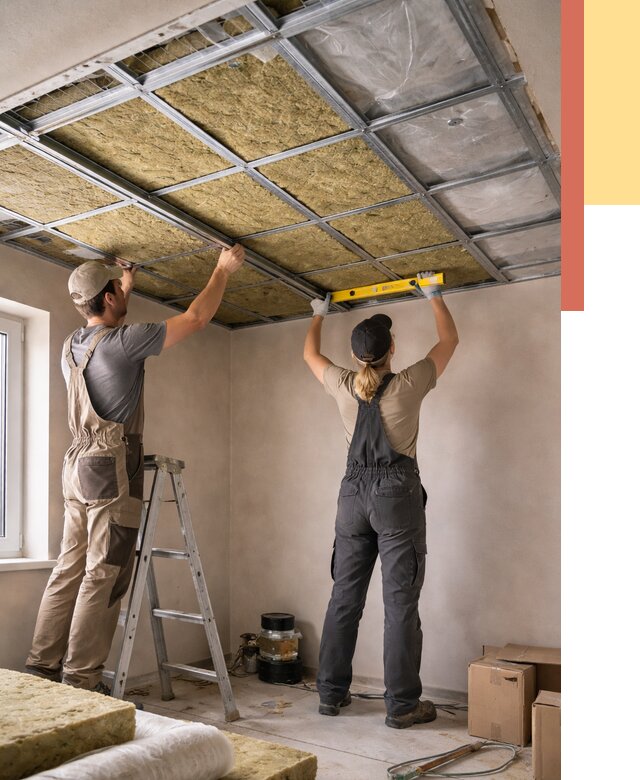 Шумоизоляция потолка в Усть-куте от 1287 руб. под ключ — услуги ОТДЕЛОЧНИК-Утк